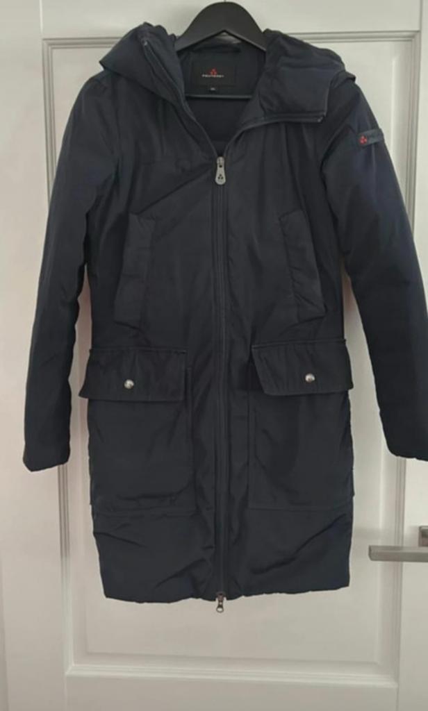 Donsjas Peutery mt 36 (42), Kleding | Dames, Jassen | Winter, Zo goed als nieuw, Maat 36 (S), Blauw, Ophalen of Verzenden