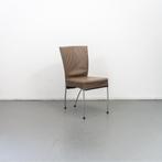 2x Montis Spica Stoel Mokka/Bruin Leder - RVS Frame, Huis en Inrichting, Stoelen, Ophalen of Verzenden, Gebruikt, Bruin, Metaal