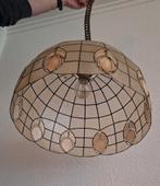 Vintage capiz schelpen hanglamp, Overige materialen, Gebruikt, Ophalen of Verzenden, Midcentury