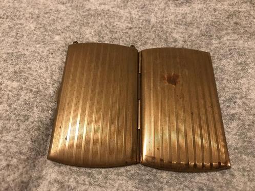Vintage alpaca nikkel zilver sigaretten koker, Verzamelen, Rookartikelen, Aanstekers en Luciferdoosjes, Gebruikt, Verzenden