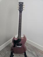 harley benton dc60 junior linkshandig met upgrades, Muziek en Instrumenten, Ophalen of Verzenden, Zo goed als nieuw, Western- of Steelstringgitaar