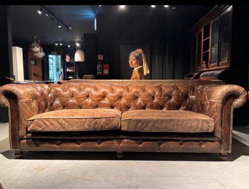 Vintage Chesterfield bank Ralph Lauren 2.40 breed, Huis en Inrichting, Banken | Sofa's en Chaises Longues, Zo goed als nieuw, Driepersoons