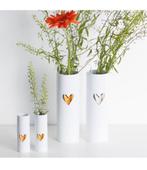 rader vaas met gouden hart of set 2 minivaasjes, Overige kleuren, Aardewerk of Porselein, Nieuw, Ophalen of Verzenden