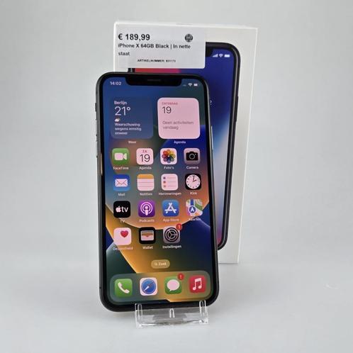 iPhone X 64GB Black | In nette staat, Telecommunicatie, Mobiele telefoons | Apple iPhone, Zo goed als nieuw