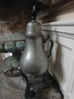 fraaie antieke TINNEN KRAANTJESKAN op KOMFOOR, kraankan tin, Antiek en Kunst, Antiek | Tin, Ophalen of Verzenden