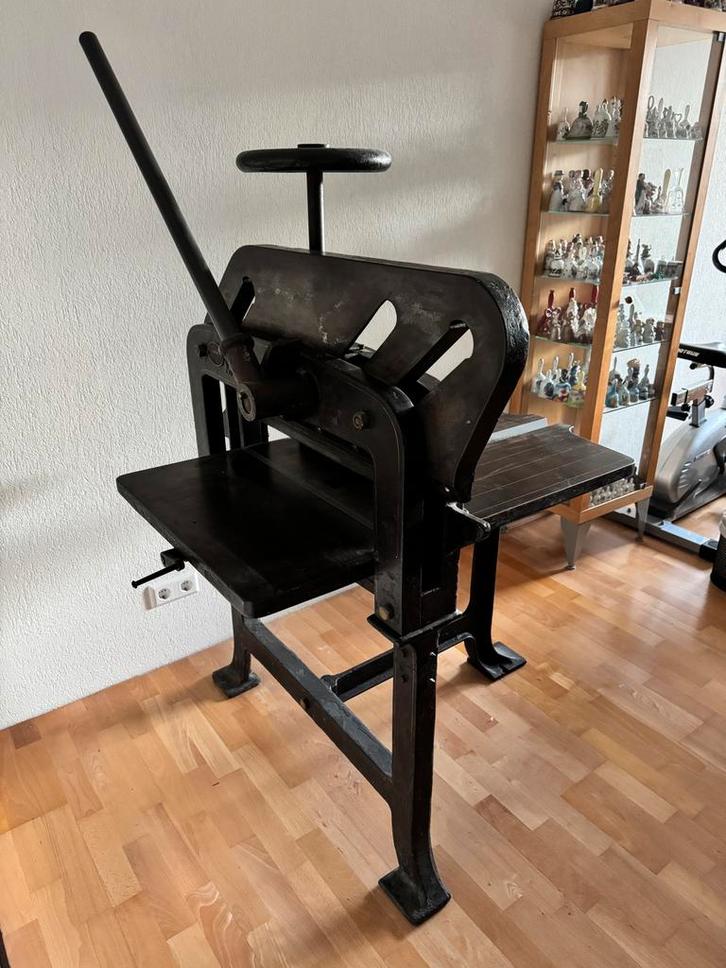 Antieke Chn. Mansfeld Leipzig Papiersnijmachine, Antiek en Kunst, Antiek | Kantoor en Zakelijk, Ophalen