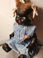 Antiek oude donkere pop Topsy zwart, Verzamelen, Verzenden, Gebruikt, Pop