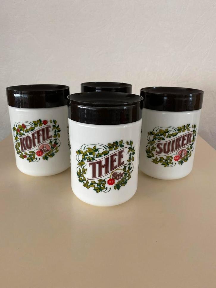 Douwe Egberts Voorraadpotten Jaren '70, Huis en Inrichting, Keuken | Keukenbenodigdheden, Gebruikt, Ophalen of Verzenden