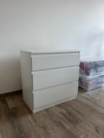 Witte ladekast met 3 lades, Ophalen, 50 tot 100 cm, Zo goed als nieuw, Minder dan 100 cm