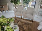 Riviera Maison 2 fauteuils roomwit, Ophalen of Verzenden, Gebruikt, 75 tot 100 cm, 50 tot 75 cm