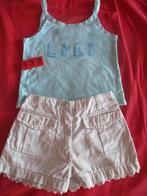 set lili gaufrette beige short en blauwe top maat 116, Lili gaufrette, Meisje, Ophalen of Verzenden, Zo goed als nieuw