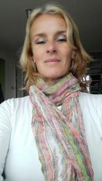 Nieuwe katoenen sjaal gestreept groen/veelkleurig, Ophalen of Verzenden, Nieuw, Maat 46/48 (XL) of groter, Sjaal