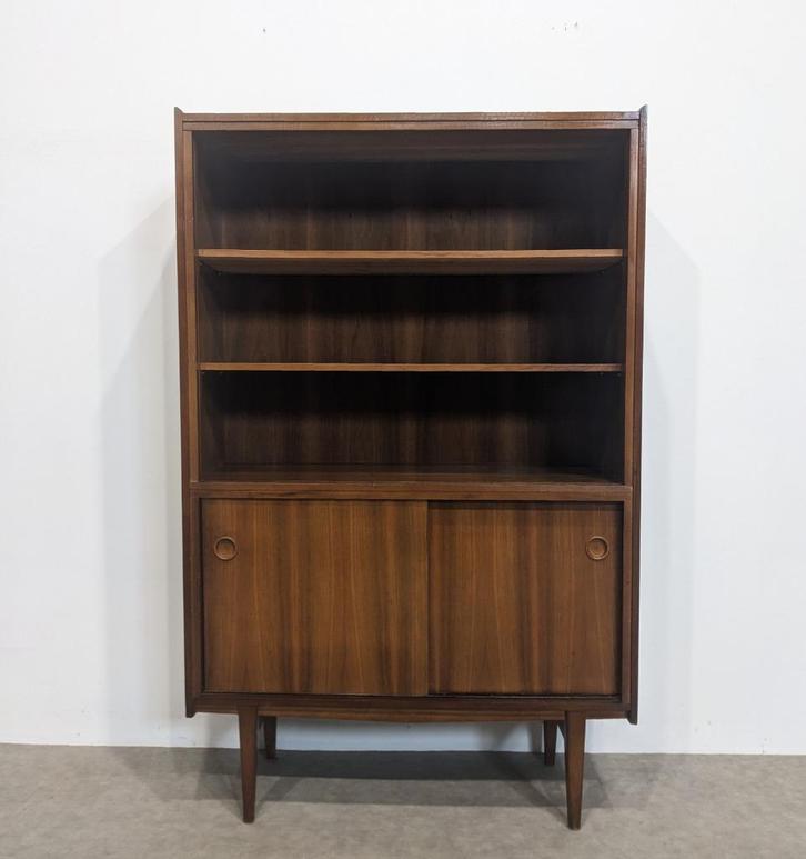 Vintage Zweedse boekenkast, Huis en Inrichting, Kasten | Boekenkasten, Zo goed als nieuw, 25 tot 50 cm, Ophalen