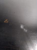 Hardhouten zwarte tafel,met 6 leren zwart/creme, Huis en Inrichting, Complete eetkamers, Ophalen, Gebruikt, Modern,zwart tafel 200x100x75