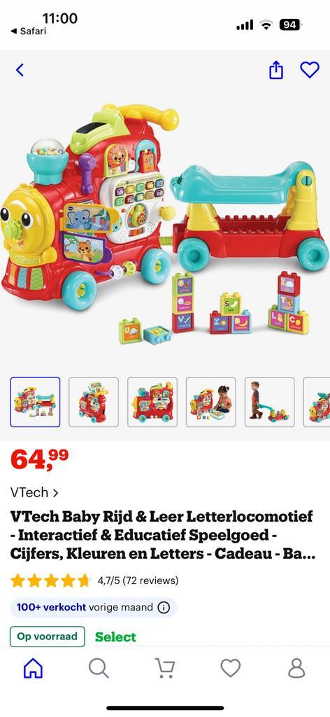 Te koop zo goed als nieuw LetterLocomotief, Kinderen en Baby's, Speelgoed | Vtech, Zo goed als nieuw, 6 maanden tot 2 jaar, Ophalen