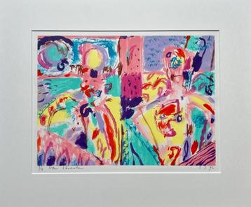 Frans van Straalen - acryl op papier in passe-partout beschikbaar voor biedingen