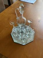 Vintage Kristallen Karaf, cognac glazen, Ophalen