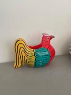 Decoratief vintage eierdopje van hout. Houten haan / kip., Diversen, Pasen, Ophalen, Gebruikt