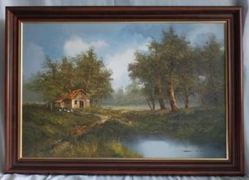 L. Vogel (XXe) - Boshuisje met eendjes - 1980 beschikbaar voor biedingen