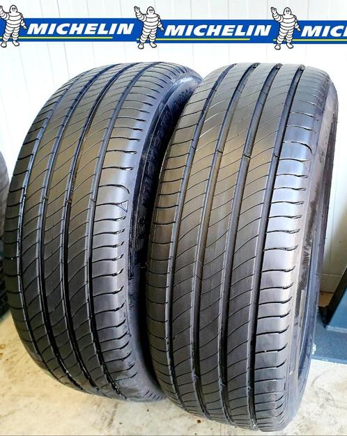 2x 215/55/R17 MICHELIN 7 a 7.5mm €100 P.S GEMONTEERD EN AL, Auto-onderdelen, Banden en Velgen, Band(en), Zomerbanden, 17 inch