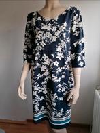 's Oliver jurk maat 44 blauw-wit-beige/ S. Oliver/ bloemen, Blauw, Maat 46/48 (XL) of groter, Nieuw, Ophalen of Verzenden