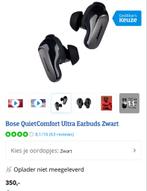 Bose QuietComfort Ultra Earbuds Zwart - Nieuw, Audio, Tv en Foto, Koptelefoons, Overige merken, Zo goed als nieuw, Surround, Op oor (supra aural)