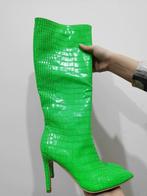Hoge groene slangen dames laarzen overknee leren knie, Verzenden, Nieuw, Groen, Hoge laarzen