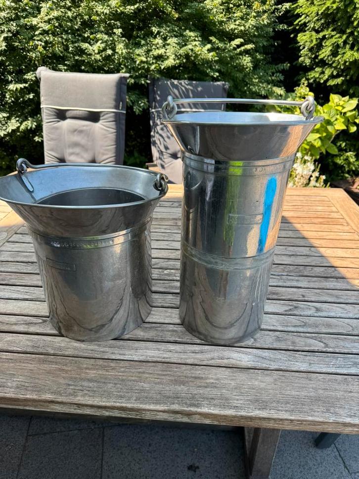 RVS 2 x 10 Liter! Distilatie/Olie maatkannen, Antiek en Kunst, Curiosa en Brocante, Ophalen of Verzenden