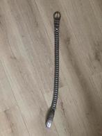 Lederen riem met zilverkleurige schakels, Kleding | Dames, Riemen en Ceinturen, 3 tot 5 cm, Tailleriem, Ophalen of Verzenden, Gedragen