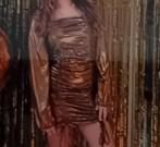 Gouden jurk Nikkie maat 36, Ophalen of Verzenden, Zo goed als nieuw, Maat 36 (S), Korte mouw