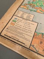 Oude schoolplaat van Frankrijk dubbelzijdig vintage retro, Antiek en Kunst, Antiek | Schoolplaten, Ophalen, Aardrijkskunde