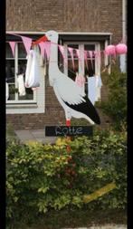 Te huur: ooievaar geboortebord, Kinderen en Baby's, Kraamcadeaus en Geboorteborden, Ophalen, Nieuw, Geboortebord