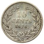 Willem 3 - mooie zeldzame oude 10 Cents zilver 1876 fr+/zf-, Koning Willem III, Zilver, Ophalen of Verzenden, 10 cent