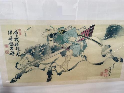 Print van een prent van Tsukioka Yoshitoshi, Huis en Inrichting, Woonaccessoires | Schilderijen, Tekeningen en Foto's, Zo goed als nieuw
