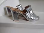 OMODA SLIPPER/MUILTJE LEER ZILVER MT 39 I.Z.G.ST ( ZIE FOTO', Overige kleuren, OMODA, Sandalen of Muiltjes, Ophalen of Verzenden