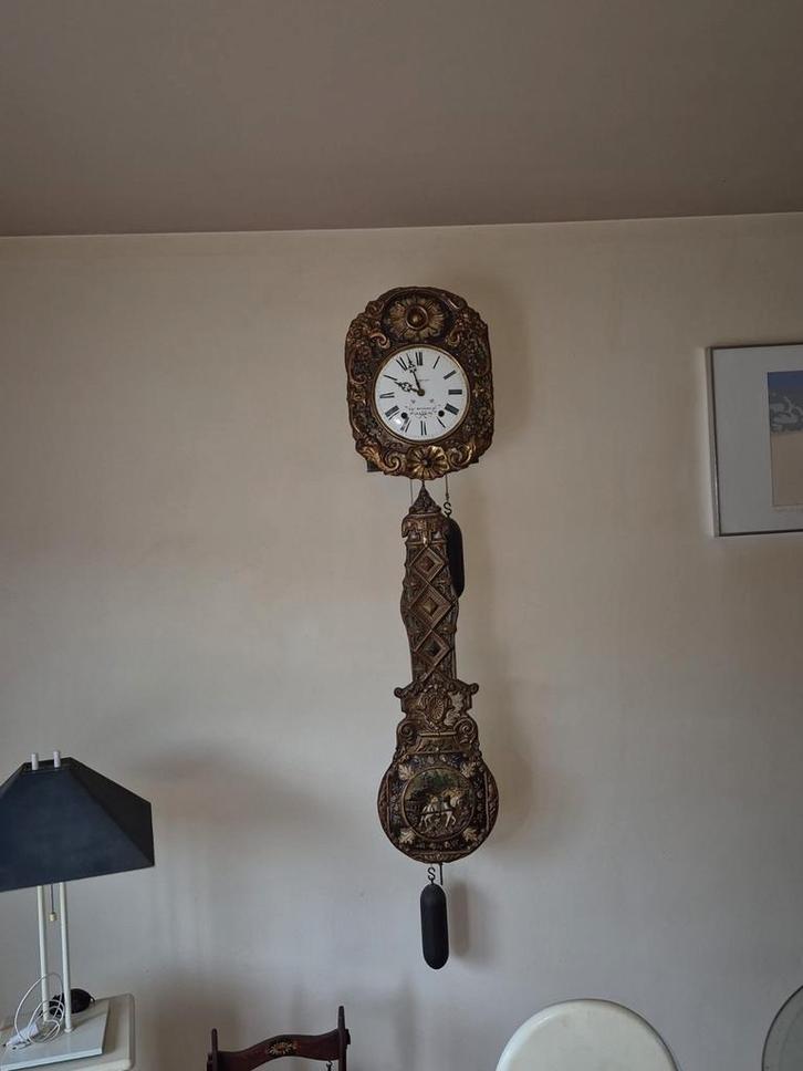 Antieke Montaguien Hangklok, Antiek en Kunst, Antiek | Klokken, Ophalen