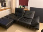 Koinor Roxanne Lederen Bankstel + Hocker, Ophalen, Gebruikt, Driepersoons, Rechte bank