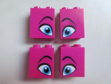 nr. 8421, 4 Stenen 1x2x2 met ogen. beschikbaar voor biedingen