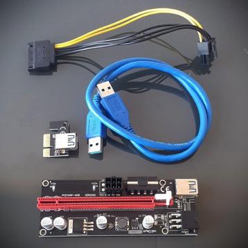 PCI-E 1X to 16X Riser 6 Pin for Video/Graphics Card PCE164P- beschikbaar voor biedingen