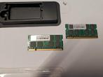 2 x Trascend 1gb module DDR2 667 SO-DIMM CL5, DDR2, Zo goed als nieuw, Ophalen