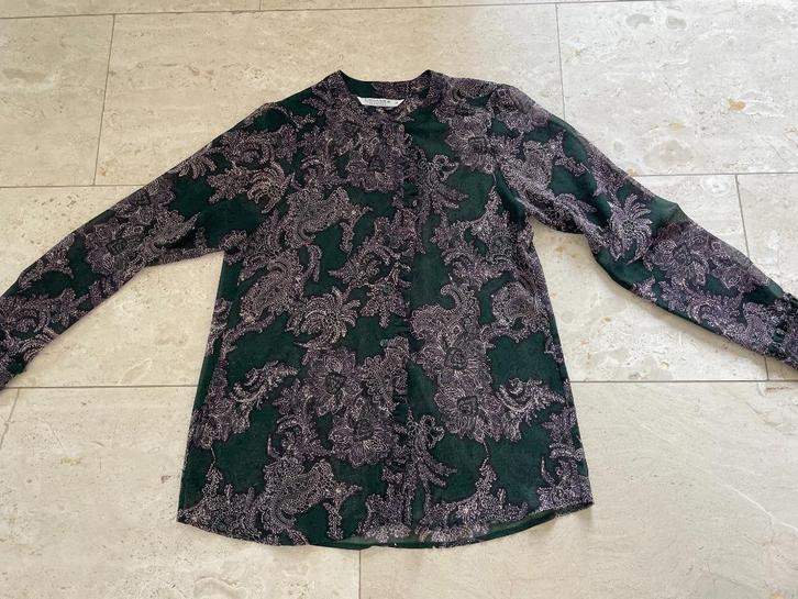 Summum: z.g.a.n. groen-zwart bloes/tuniek maat S, Kleding | Dames, Blouses en Tunieken, Zo goed als nieuw, Maat 36 (S), Groen