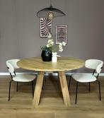 Nieuwe eikenhouten ronde tafel 130 doorsnee Scandinavisch, Ophalen, Estee Styling, Nieuw, Scandinavisch