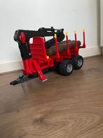 Bruder bosbouw bomen aanhangwagen met kraan, Ophalen, Zo goed als nieuw