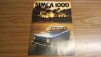 folder van Simca 1000, Ophalen, Zo goed als nieuw, Overige merken
