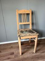 Vintage,brocant oude houten stoel, Ophalen, Bruin, Zo goed als nieuw, X