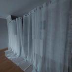 2xWitte vitrage Monna Blanc, Breedte300cmxH260cm, Ophalen of Verzenden, Zo goed als nieuw, 200 cm of meer, 200 cm of meer