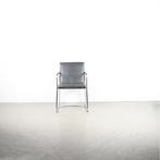 2x Leolux Spring (Eetkamer)Stoel Antraciet/Geel Leer –Chroom, Niet ingevuld, Niet ingevuld, Leer, Ophalen of Verzenden