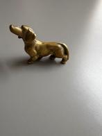 Antiek Bronzen Teckel Beeldje, Ophalen of Verzenden