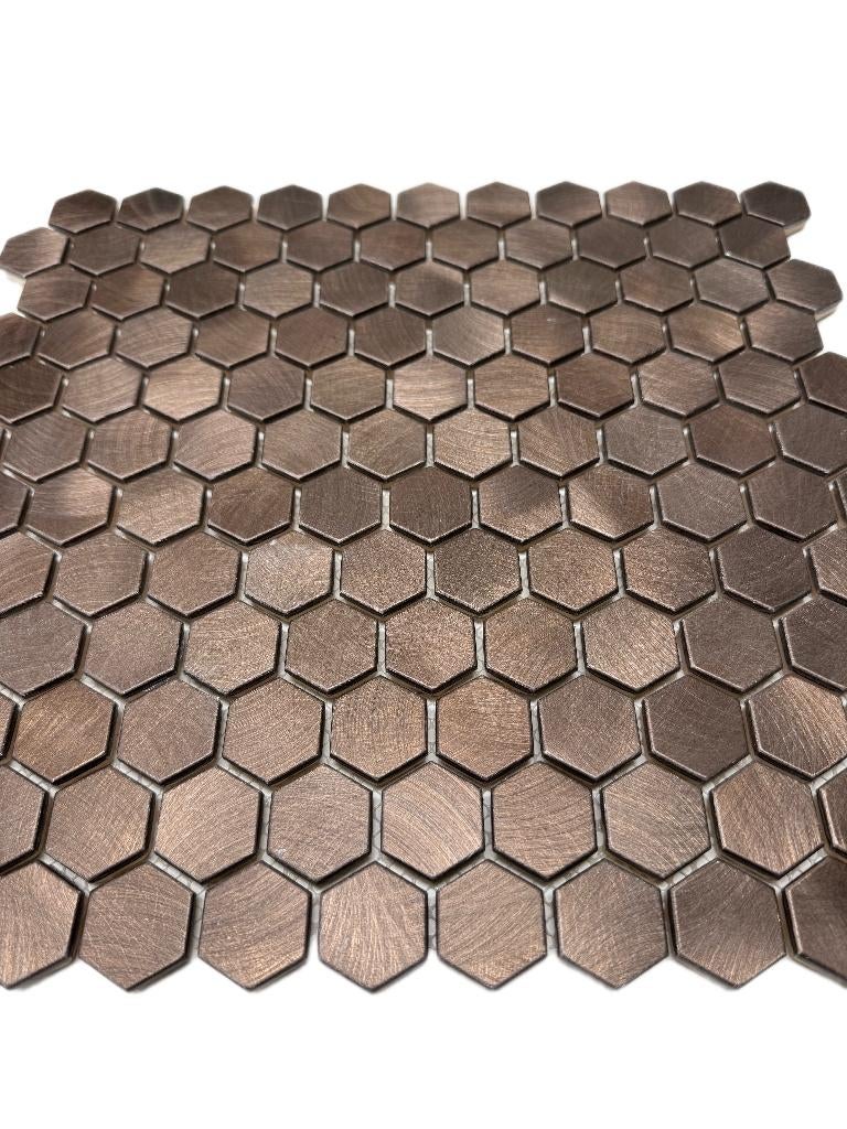mozaiëk reflections  hexagon bronze 23x23mm, Overige materialen, Verzenden, Wandtegels, Nieuw