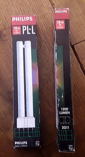 2x philips spaarlamp pll 18w / pl-l 18w (nieuw)  beschikbaar voor biedingen